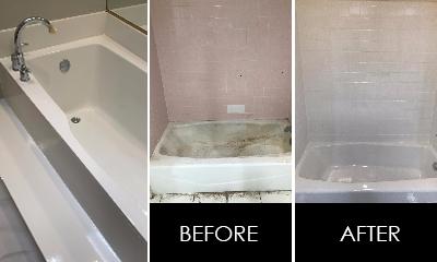 Before and After Tub Cleaning 